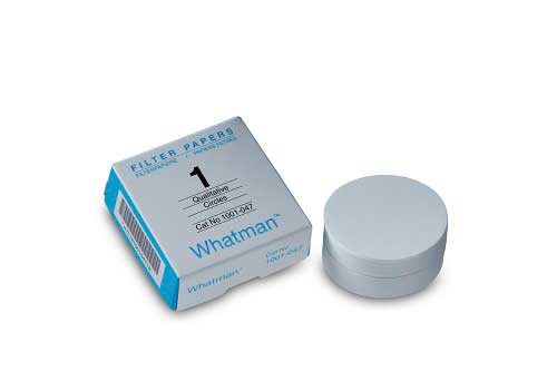 Filtro de papel de celulosa. Whatman™ (Cytiva). Disco plano, calidad Grado 1. Ø (mm): 25. Retención típica (µm): 11