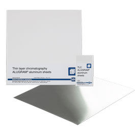 Placas de cromatografía ALUGRAM® Xtra SIL G UV254, 0,20mm, 20x20cm., laminas con soporte de aluminio. Macherey Nagel