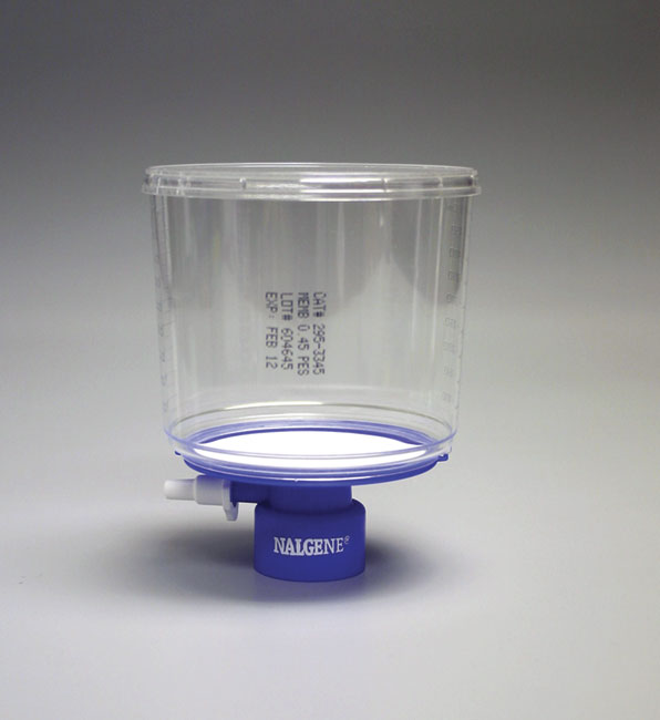 Embudo de filtración de vacío Serie MF75™, membrana de PES. NALGENE®. Ø Cuello (mm): 33. Volumen (ml): 500. Tamaño poro (µm): 0,45. Ø membrana (mm): 75