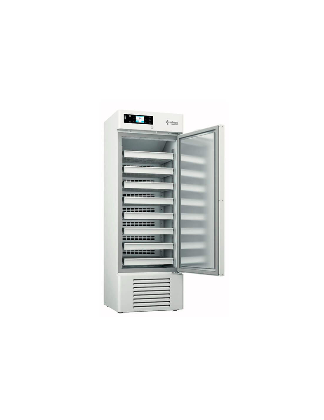 Armario de refrigeración vertical de 400 litros de capacidad nominal. INFRICO MEDCARE.