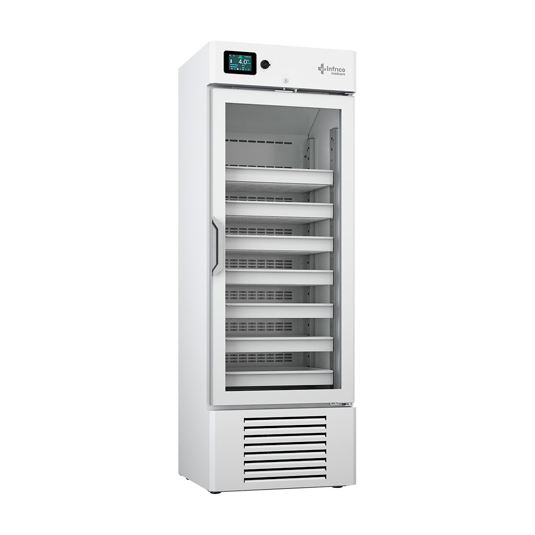 Armario de refrigeración vertical de 400 litros de capacidad nominal y tecnología INVERTER. INFRICO MEDCARE.
