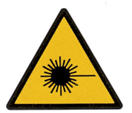 Señal de peligro Advertencia radiación láser. Lado mayor (mm): 148