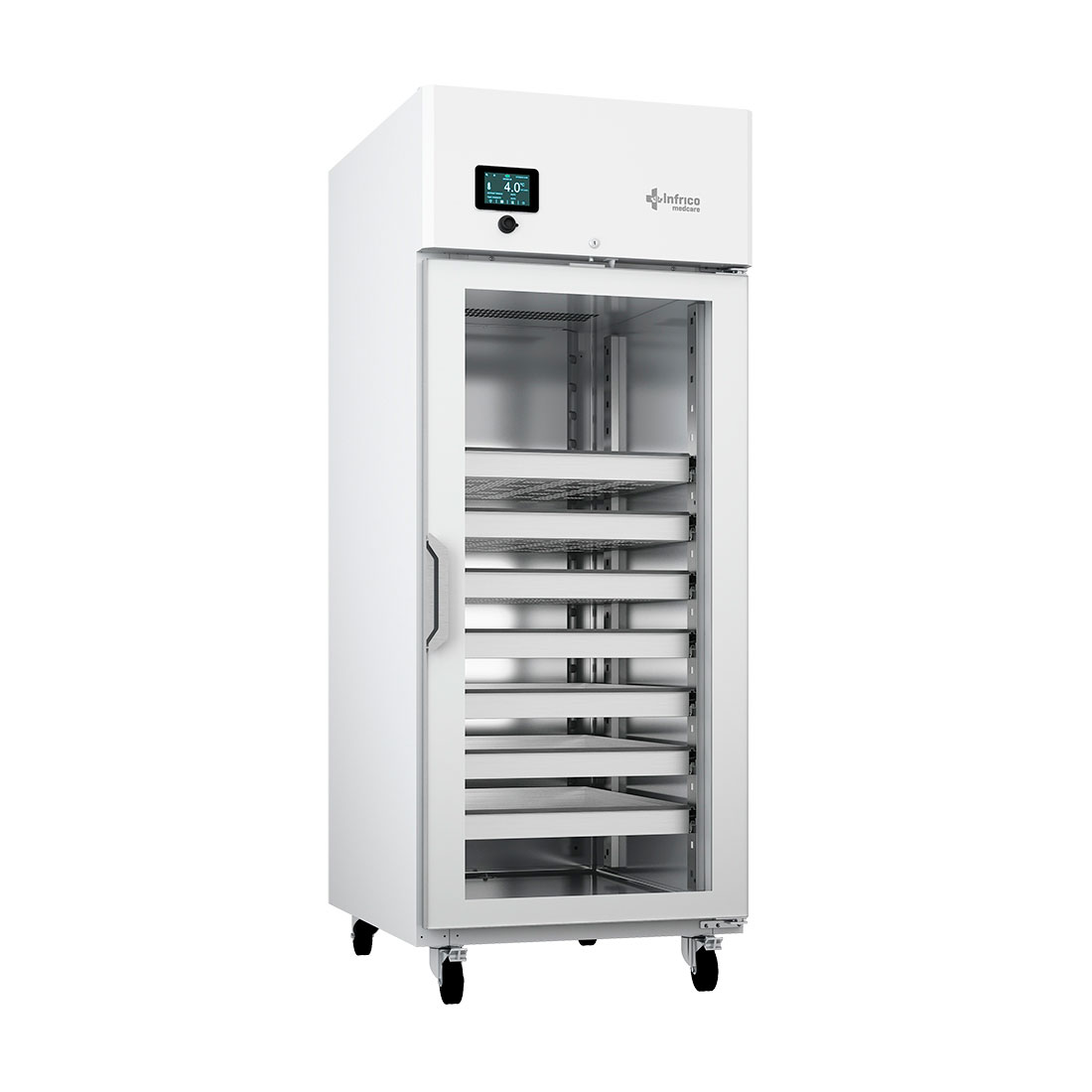 Armario de refrigeración vertical de 800 litros de capacidad nominal y tecnología INVERTER. INFRICO MEDCARE.