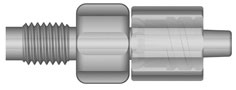 Luer lock. Adaptador para 1/4'-28 UNF. Paso (mm): 1,5. DIBA OMNIFIT