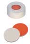 Tapón snap-top con septum de PTFE blanco/silicona roja