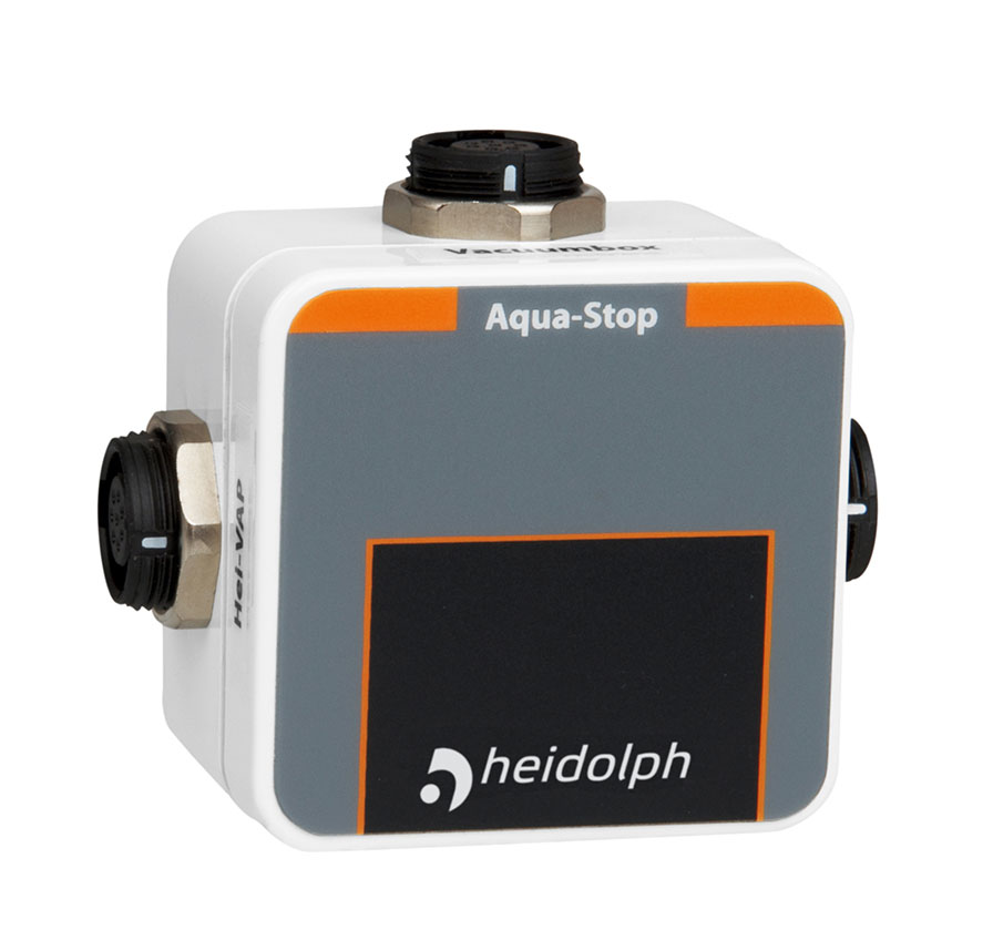 Aqua Stop: mecanismo de seguridad para la desactivación de agua. Accesorio para Evaporadores Rotativos Hei-VAP. HEIDOLPH
