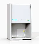 Vertical laminar flow cabinet CRUMA. Model: FL-1. Ext. dim. WxHxD (mm): 800x1137x600. Average volume of air treated/hour (m3/h): 473,76. Internal volume (m3): 0,236. Air average speed (m/s): 0,4. Sound level (dB): 48. Filter HEPA H-14 included