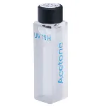 Filtro líquido 667-UV19H: Acetona de alta pureza. HELLMA®. Paso de luz (mm): 5. Longitud de onda de luz difusa (nm): 325 Cut-off. Con certificado de calibración Hellma Analytics. Calibración de luz difusa