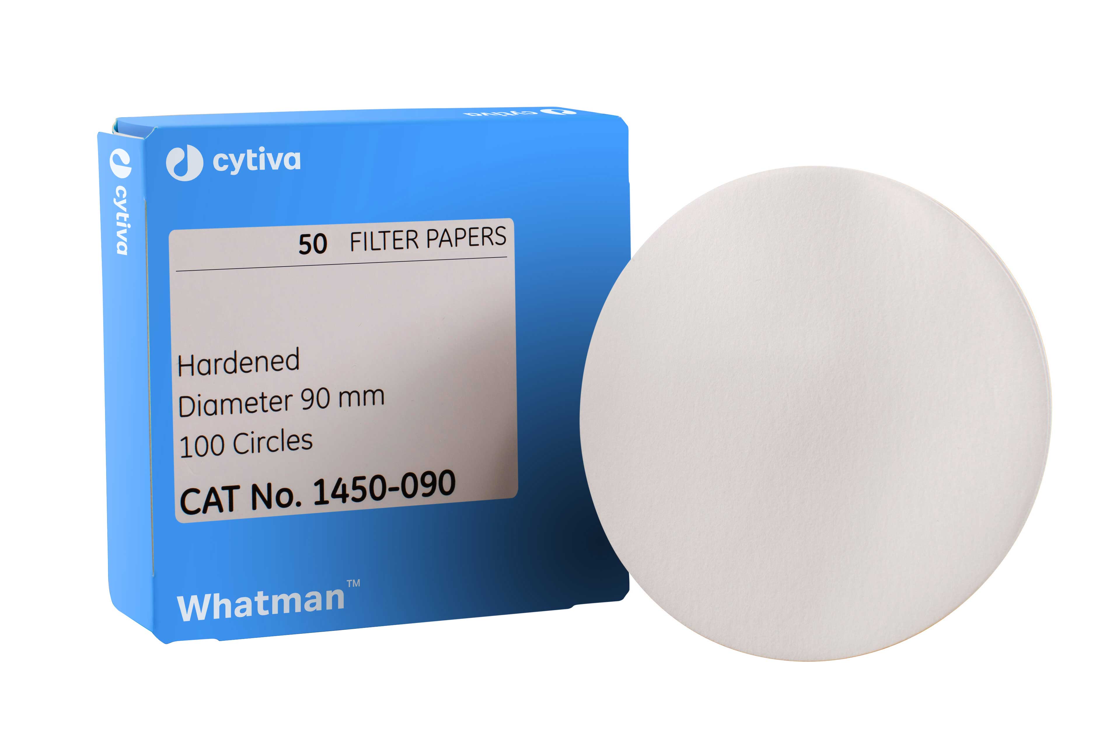 Filtro de papel de celulosa pura. Whatman™ (Cytiva). Disco Grado 50 Celulosa pura sin cenizas. Ø (mm): 125. Retención típica (µm): 2,7