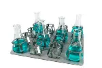 Platform with spring clamps for 16 x 250-300 ml flasks. Dim. (mm): 360x400. GRANT. Accessory. ES-20/80C Orbital shaker incubator with cooling