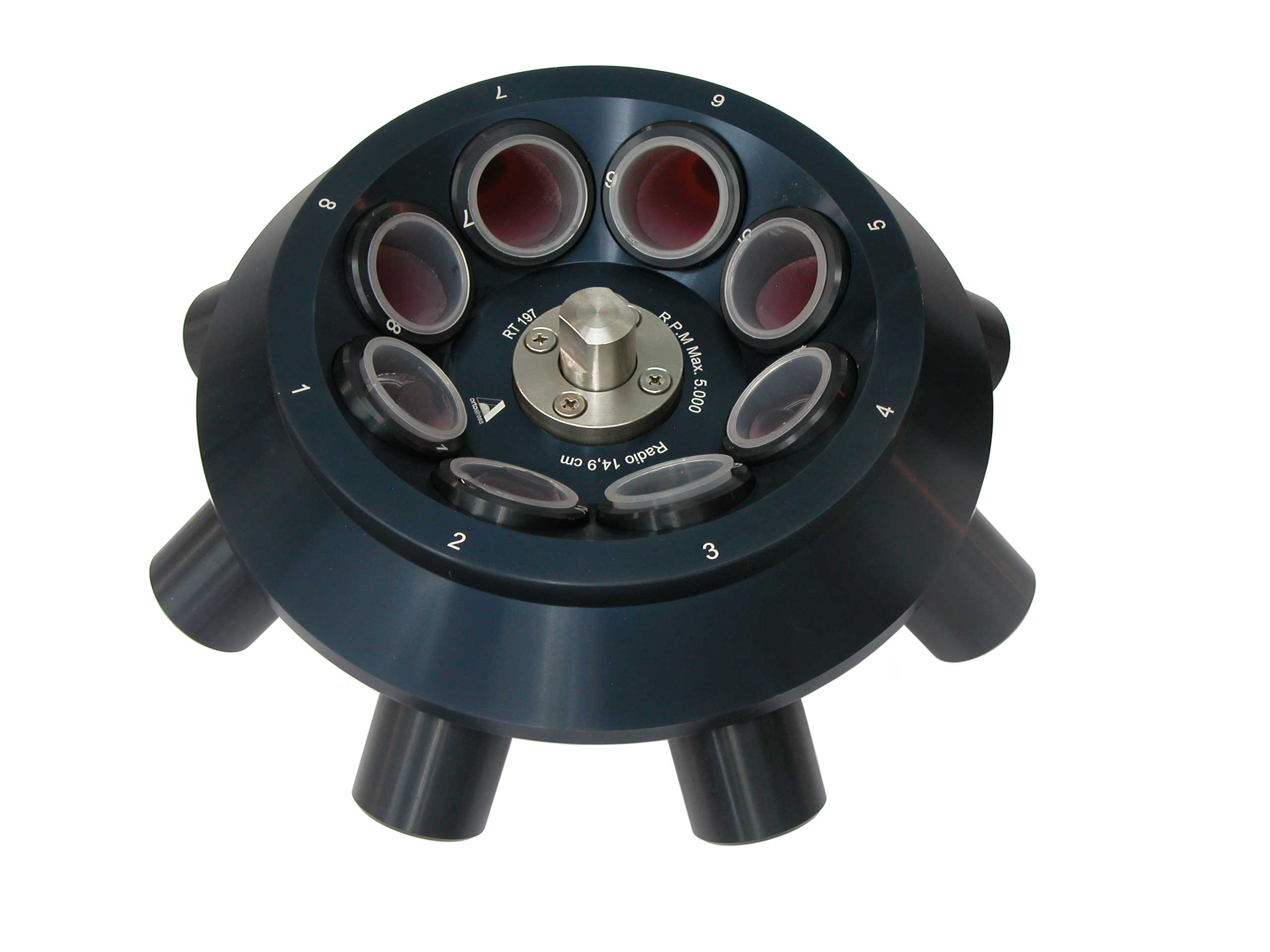 Rotor RT280. ORTOALRESA. Centrifuge Digtor 22/22R. Rotor type: Angular. Capacity: 8x50ml. Speed (rpm): 6000. Radius (mm): 149. Factorxg: 5997. Min. T at max. speed (ºC): 0