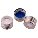 Tapón magnético para Viales roscados para espacio de cabeza. Material: Con septum goma butilo/PTFE 1,6mm
