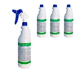Desinfectante base alcohol listo para usar con espectro bactericida, fungicida y viricida. Caja de 12 unidades de 1 litro + 3 pulverizadores