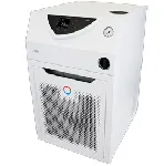 Termostato de circulación de refrigeración de proceso Variocool VC 5000. LAUDA. Rango temperatura (ºC): -20 a 80. Estabilidad temperatura (K): ±0,05. Potencia calorífica máx. (kW): 4,5. Potencia frigorífica (kW): 4,65 (20 ºC), 3,55 (10 ºC), 2,40 (0 ºC), 1,35 (-10 ºC), 0,55 (-20 ºC). Caudal (l/min) - Presión (bar): 60-5,0. Rosca conexión de bomba: G 3/4. Volumen llenado mín/máx. (L): 20/33. Dimensiones An x Al x Pr (mm): 550x970x650