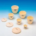 Alsint 99,7 ceramics crucibles. HALDENWANGER. Wide form crucible without lid. Ø sup. / Ø inf. (mm): 48/20. Height (mm): 41. Cap. (ml): 40