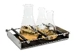 Universal flat-bed platform with 3 adjustable bars to hold flasks, beakers, bottles. Dim. (mm): 270x195x40. GRANT. Accessory. PSU-10i Orbital platform shaker, ES-20 Orbital shaker incubator and CPS-20, Orbital platform CO2  shaker