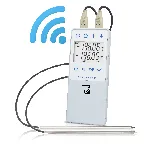 Termómetro digital de registro de datos conectados mediante Wi-Fi TraceableLIVE® con alertas en tiempo real. TRACEABLE. Rango: –200.00 a 105,00°C. Exactitud: ±0,25°C. Resolución: 0,01°C. Sondas: 2 sondas de acero inox. 316 con sensor de platino RTD. Puntos de calibración: –196°C, –80°C, 0°C, 100°C. Aplicación: Almacenamiento de nitrógeno líquido