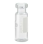 Vial con cuello para encapsular, ND11, Volumen (mL): 1,5. Dimensiones (mm): 12x32, vidrio transparente. Con parche