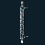 Coil condenser (Graham) with cone and socket. SCHARLAU. Ground joints: C/S-14/23. Usable length (mm): 250, with olive curve