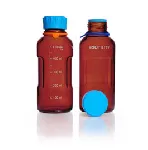 Frascos para laboratorio YOUTILITY ámbar con tapón y anillo de vertido en PP. DURAN®. Capacidad (mL): 500. Rosca DIN (GL): 45. Diámetro (mm): 78. Altura (mm): 193