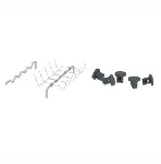 Holder set. Supplied with 1 holder shaft, 1 holder hook and 5 silicone holder per set