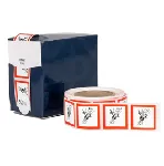 Etiqueta de clasificación y etiquetado de productos químicos: sistema mundialmente armonizado (GHS). Explosivo. Dim. Alt.xAnch. (mm): 26x26