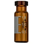 Vial para encapsular de 1,5 mL N 11 ámbar, fondo plano, abertura amplia, etiqueta + escala. MACHEREY NAGEL. Diámetro exterior (mm): 11,6. Altura exterior (mm): 32.