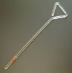 Drigalski spatula. Glass, solid glass rod, 20cm long, 2,5cm width handle. Brand: Scharlau