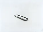 Aluminium weighing boat. Length (mm): 90. Width (mm): 32