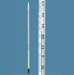 Termómetro general Eco, varilla franja blanca, liquido verde. Rango de medida (°C): - 10 a + 110. Longitud (mm): 300. División (°C): 0,5