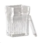 Glass staining cuvette. SCHARLAU. Type: Hellendahl. Capacity (Slides): 16