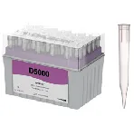 Puntas PIPETMAN® DIAMOND D5000 TIPACK. GILSON. Estéril: No. Volumen: 0,5-5 mL. Longitud (mm): 104. Material: PP. Filtro: no. Autoclavable: Sí. Graduaciones: No. Código Color: Morado. Formato: rack, 12 cajas de 50 puntas.