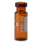Vial con cuello para encapsular, ND11, Volumen (mL): 1,5. Dimensiones (mm): 12x32, ámbar. Con parche