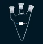Pear shaped boiling flask with three necks. SCHARLAU. Capacity (ml): 100. Socket: 3x14/23