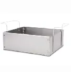 Stainless steel basket. Accessory for Elmasonic. ELMA. It's very important use Basket to protect the bath. For model: Elmasonic 900. Dim. WxHxD (mm): 545x190x460