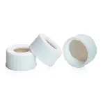 White PP EPA 40ml vial cap, w/ PTFE/silicone septum
