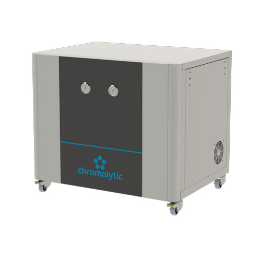 Generador de nitrógeno HF30P. CHROMALYTIC. Compresor: Sí. Pantalla: No. Caudal a 0 bar (l/min): 32. Presión máxima (bar): 7. Punto de rocío típico (ºC): -40. Nivel sonoro a PN dB (A): 59. Receptor presión nitrógeno (L): 20,0. Receptor presión aire comprimido (L): 5,0
