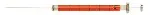 Varian/Bruker chromatography syringe. SGE. Fixed needle syringes  CP8400, CP8410, CP9010, CP9050 Varian. Volume (µl): 10. Length (mm): 50. Gauge (E.D. mm): 23 (0,63). Tip: Conical. Model: 10F-VA8400-5/0,63C