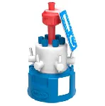 Safety Cap VI with 6 valves for GL45. Connectors (mm OD): 6x3,2mm (1/8'). SCAT®.Safety Caps: safe solvent extraction. GL45 Screw caps with shut-off and venting valve