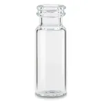 Vial de anillo de presión, ND11, Volumen (mL): 1,5. Dimensiones (mm): 12x32, vidrio transparente. Zona de escritura: No.
