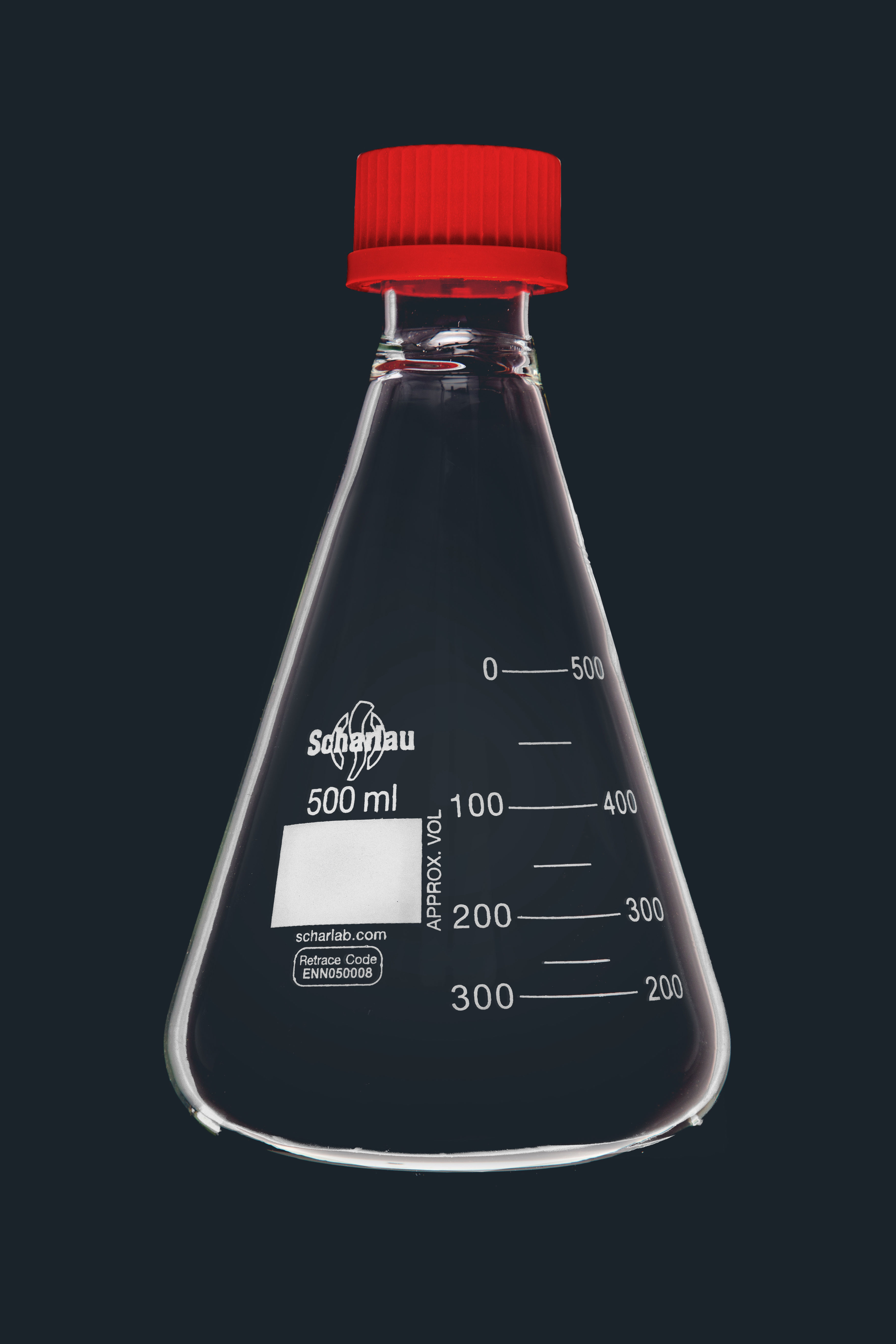 Erlenmeyer flask, 1.000 ml, with screw cap GL32