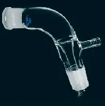 Receiver adapter, bent, with glass olive, angle: 105º. SCHARLAU. Cone: 14/23. Socket: 14/23