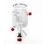 Components for compact minireactor vessels . SCHARLAU. Glass reaction vessel jacketed with drain valve 500ml with joint 4'