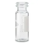 Vial de anillo de presión, ND11, Volumen (mL): 1,5. Dimensiones (mm): 12x32, vidrio transparente. Con parche