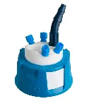 Waste cap. SCAT®. Thread GL 45, trap not included. Type, thread, complements: Waste Cap 4 + 1 GL45 and escape. Connectors (mm OD): 4x2,3/3,2mm (1/8') + 1x(6,4 to 9mm)
