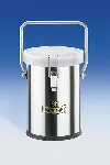 Dewar transport vessel. ISOTHERM. Stainless steel body. Content (l): 2. Ø int. (mm): 138. Int. height (mm): 170