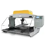 Flexímetro, modelo FLS 950. NANNETTI. Tamaño mínimo de muestra (mm): 150x150. Tamaño máximo de muestra (mm): 950x950. Fuerza máxima (Kg): 3.000. Dimensiones AnxAlxPr (mm): 1.450x1.200x1.100. Potencia (Kw): 0,7.