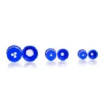 Tapón GL con membrana ventilada de PTFE soldada para la igualación de presiones. DURAN®. Rosca DIN (GL): 45. Tamaño poro (um): 0,2. Diámetro externo (mm): 54. Altura (mm): 25. Material: PP. Color: azul
