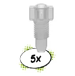 Blind plugs for capillary connection UNF 1/4' 28G, PE, colourless, GreenLine. SCAT®. Suitable for PFAS analysis of polyfluorinated chemicals (formerly PFCs) according to DIN 38407-42 or 38414-14.