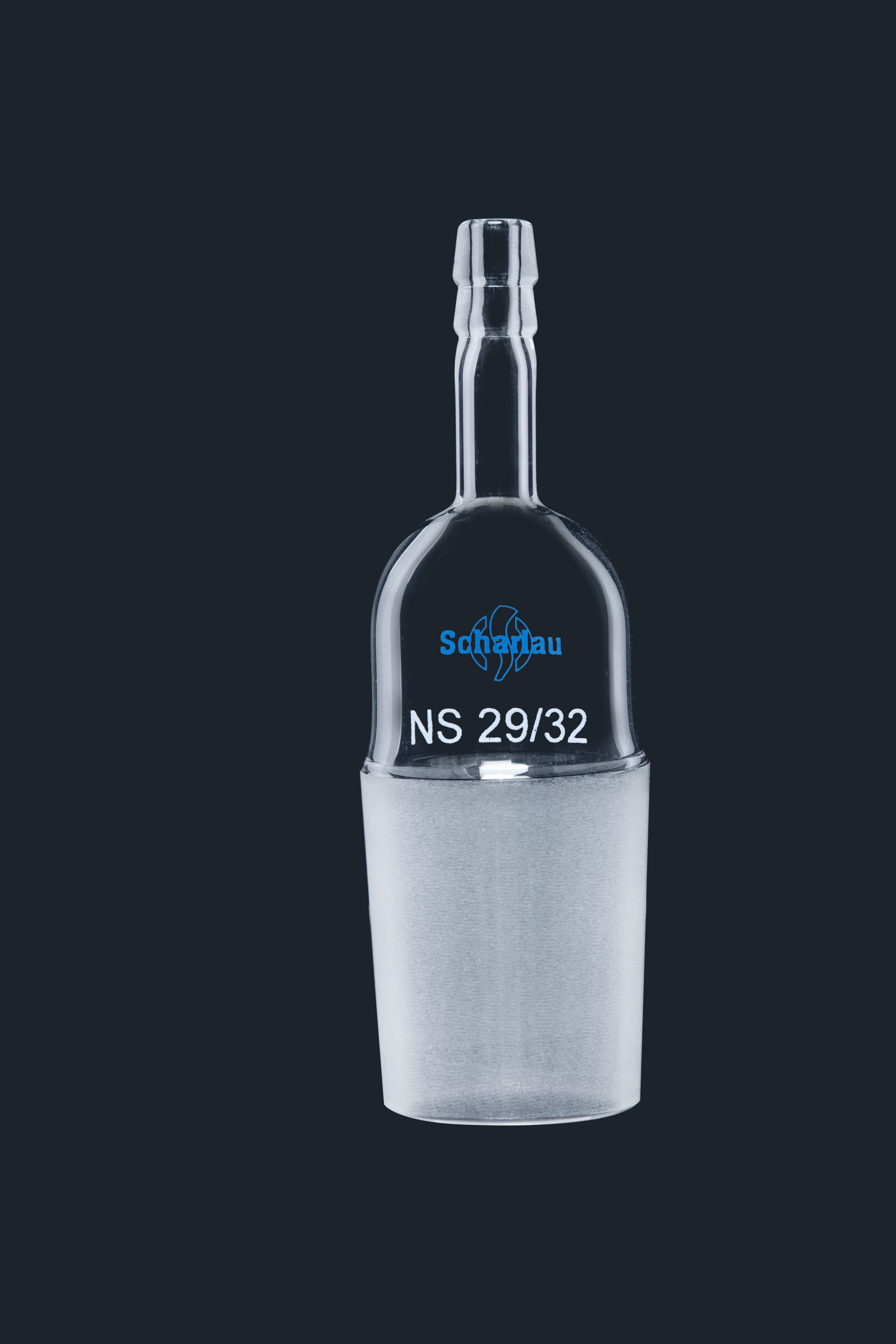 Adapter with NS cone and straight glass olive. SCHARLAU. Cone: 14/23. Olive (mm): 8
